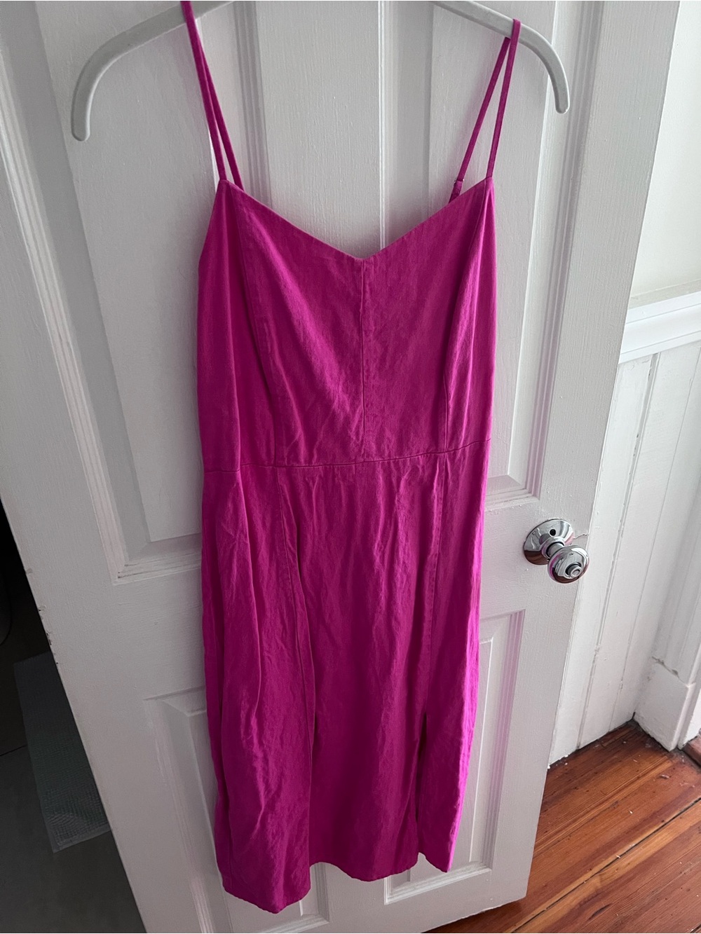 J. Crew Fuchsia Midi Slip Dress